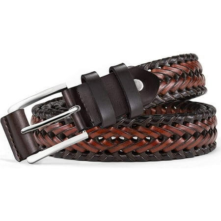 Mens Belts,Bulliant Leather Woven Braided Belts for Men Casual Jeans Golf,Anyfit,Gift Boxed 